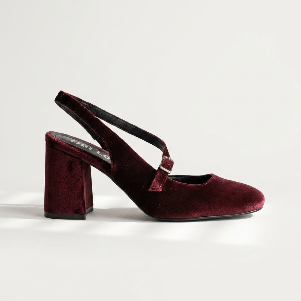 Slingback block heels — Profile Studio Shot | Generated by Modelize