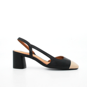 Slingback Greige in pelle