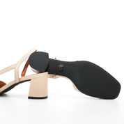 Slingback Greige in pelle