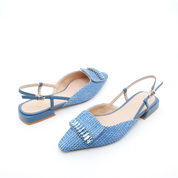 Slingback Tosca Blu in rafia