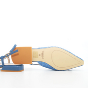 Slingback Tosca Blu in rafia