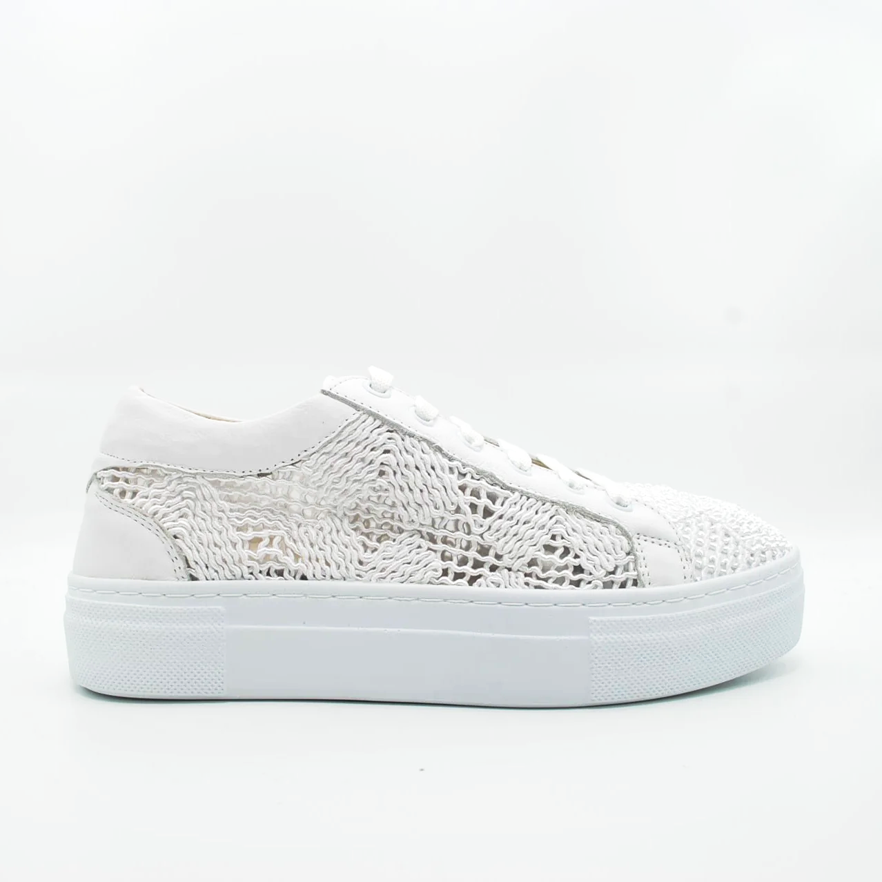 Sneakers Wave in pelle e pizzo