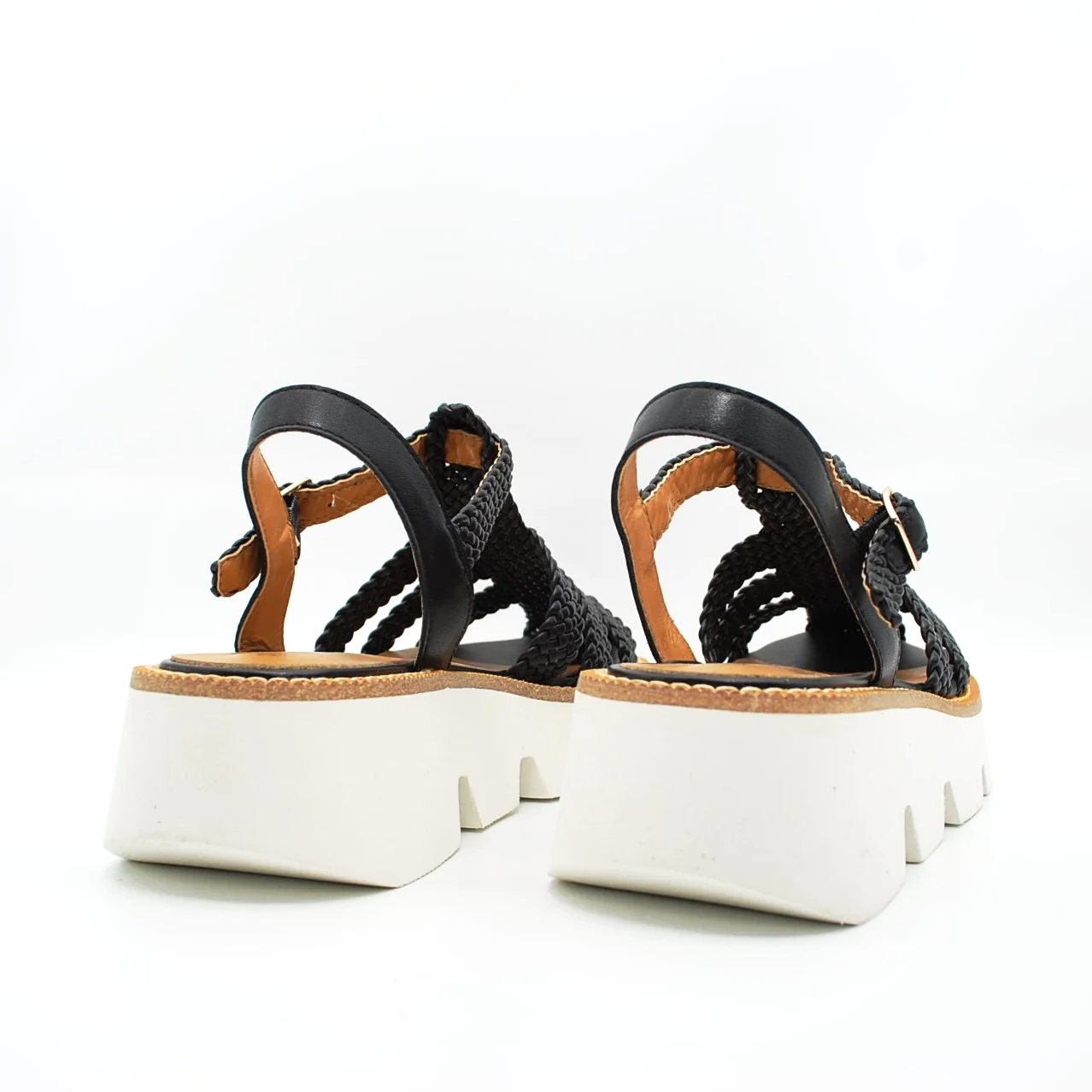 Zeppa Tosca Blu Ninfea intrecciata Nika Calzature