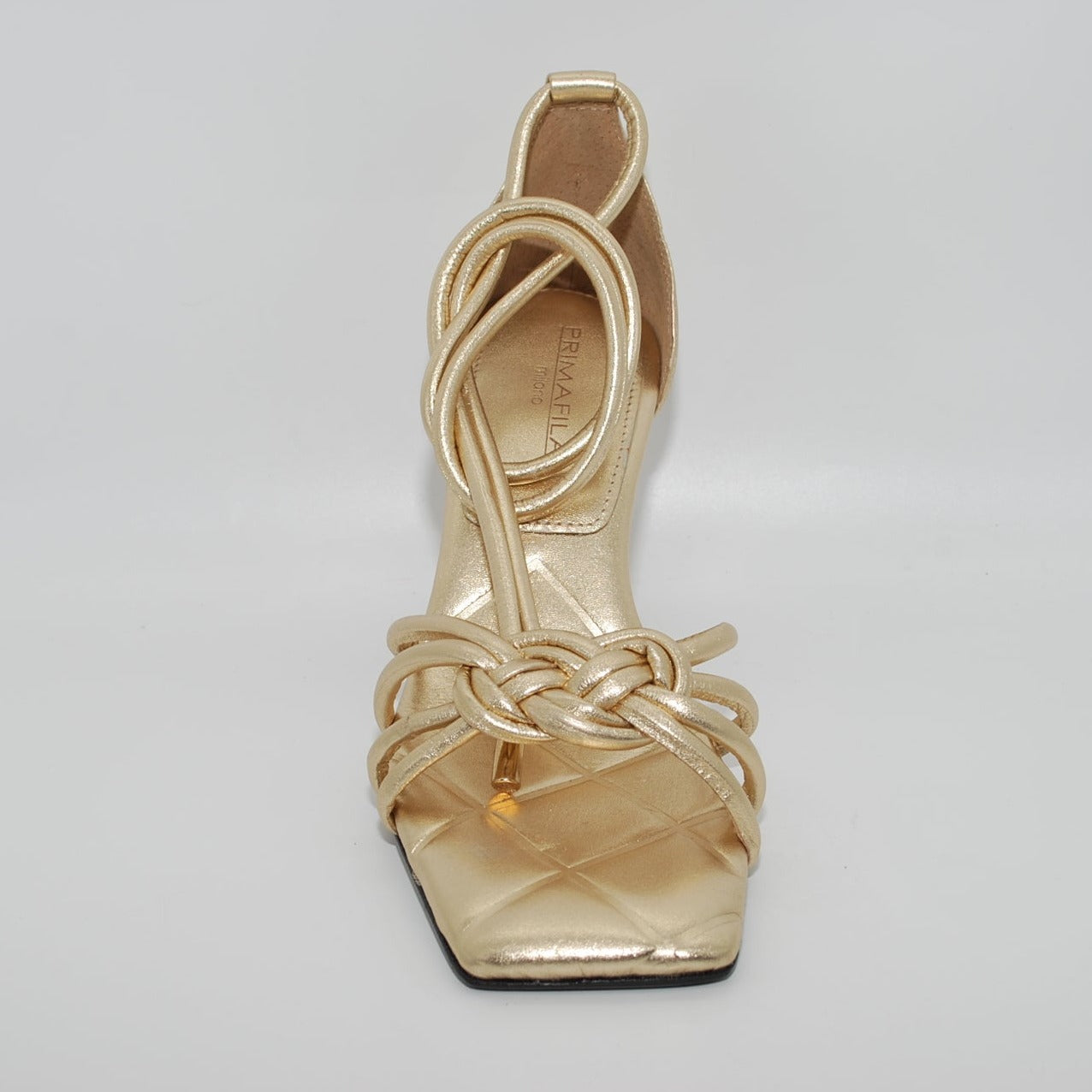 Nika Calzature | Sandalo Primafila in pelle laminata con laccio alla caviglia modello schiava